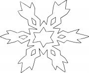 Coloriage flocon de neige avec un cercle facile dessin