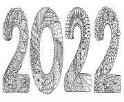mandala art happy new year 2022 adulte mandala dessin à colorier