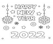 2022 New Year dessin à colorier