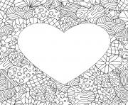 coeur blanc mandala coeurs motifs dessin à colorier