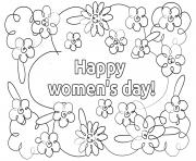 happy womens day dessin à colorier