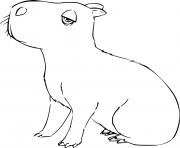 Capybara from Encanto dessin à colorier