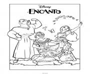 disney encanto la fantastique famille Madrigal dessin à colorier