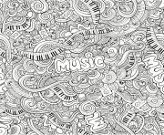 musique adulte mandala dessin à colorier