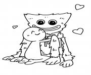 Huggy Wuggy Love dessin à colorier