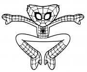 Huggy Wuggy Spider man dessin à colorier