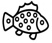 Coloriage pop it poisson