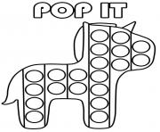pop it cheval dessin à colorier