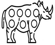 pop it rhinoceros dessin à colorier