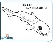 Dwarf Lanternshark octonaute creature dessin à colorier