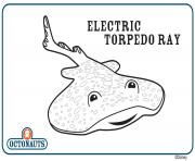 electric torpedo ray octonaute creature dessin à colorier