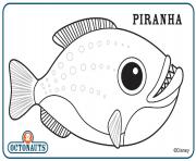 piranha octonaute creature dessin à colorier