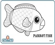 parrot fish octonaute creature dessin à colorier