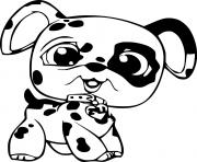 Coloriage petit chiot chien dessin