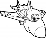 Avion Jerome de Super Wings dessin à colorier
