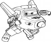 Coloriage Avion Mira ressemble a un soumarin de Super Wings dessin