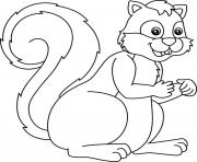 ecureuil rongeur animal dessin à colorier