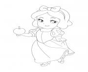 Kawaii Disney Princesse Snow White dessin à colorier