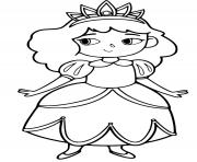 jeune princesse timide cp facile dessin à colorier