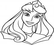princesse aurora fille dessin à colorier