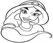 princesse jasmine fille dessin à colorier
