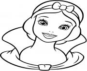 princesse blanche fille dessin à colorier