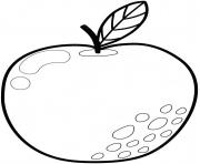 Coloriage pomme mange dessin