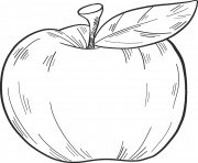 pomme realiste facile dessin à colorier