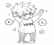 Coloriage Adorable Kirishima my hero academia dessin