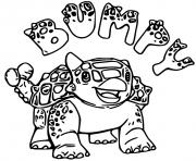 jurassic world la colo du cretace ankylosaure bumpy dessin à colorier