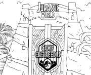 Coloriage logo jurassic park clean dessin