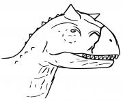 jurassic world la colo du cretace toro carnotaurus dessin à colorier