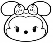 Minnie Mouse Tsum Tsum kawaii disney dessin à colorier