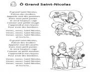 Coloriage chanson o grand saint nicolas chants comptines pour enfants dessin