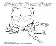 Coloriage black panther super heros dessin
