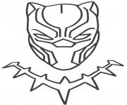 Coloriage black panther panthere noire dessin