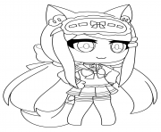 Coloriage Anime Furry Girl Raccoon dessin