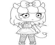 Coloriage Spongey Girl with Demon Tail and Heels dessin