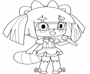 Anime Furry Girl Raccoon dessin à colorier