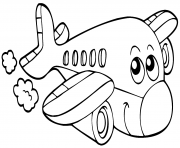 avion maternelle facile dessin à colorier