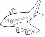 Coloriage avion personnage dessin