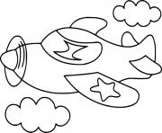 avion de chasse rapide dessin à colorier