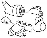 avion facile boeing dessin à colorier