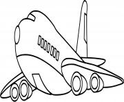 Coloriage avion airbus dessin