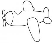 Coloriage avion maternelle imprimer