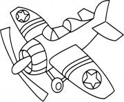 avion de chasse americain dessin à colorier