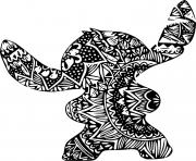 stitch mandala background dessin à colorier