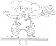 Coloriage poupee de clown dessin