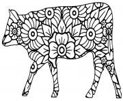 veau vache mandala adulte dessin à colorier