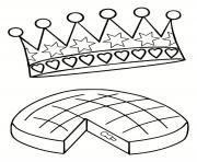 galette des rois dessin à colorier